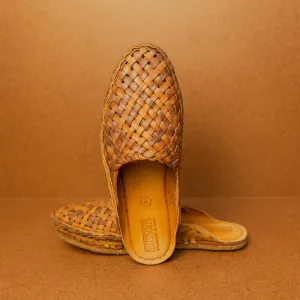 Mohinders Men's Woven City Slippers in Walnut