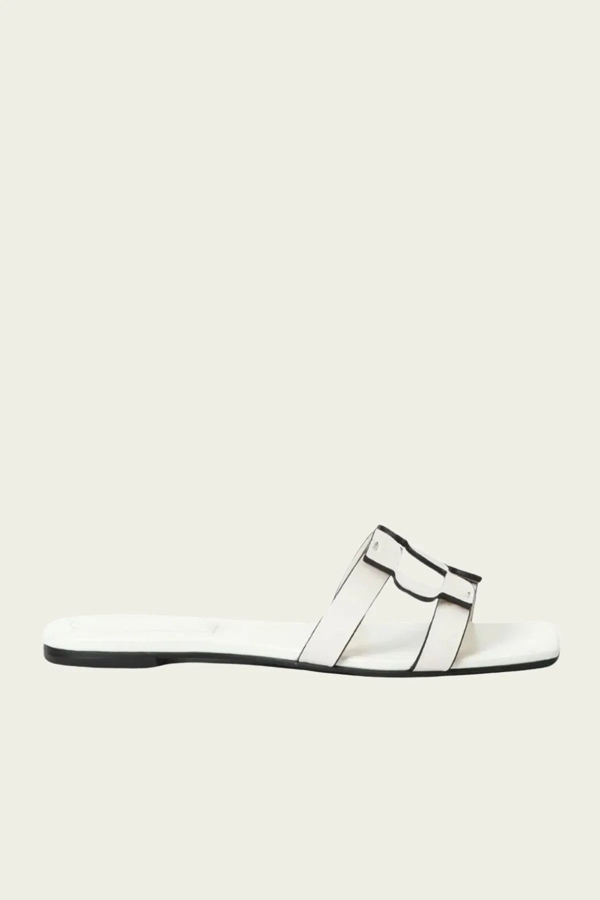 Monogram Flat Slide in Ivory