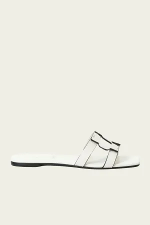 Monogram Flat Slide in Ivory