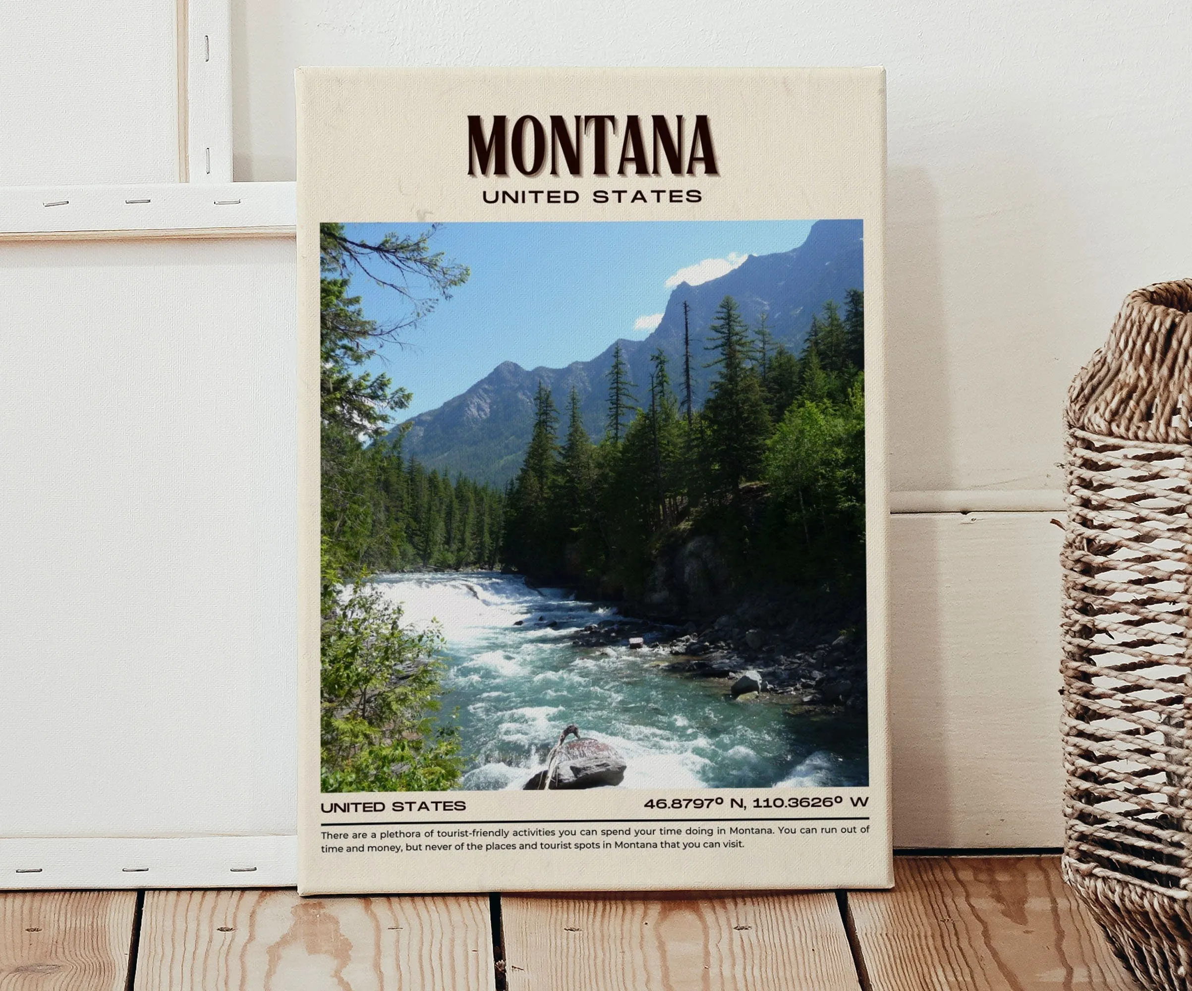 Montana Vintage Wall Art, USA