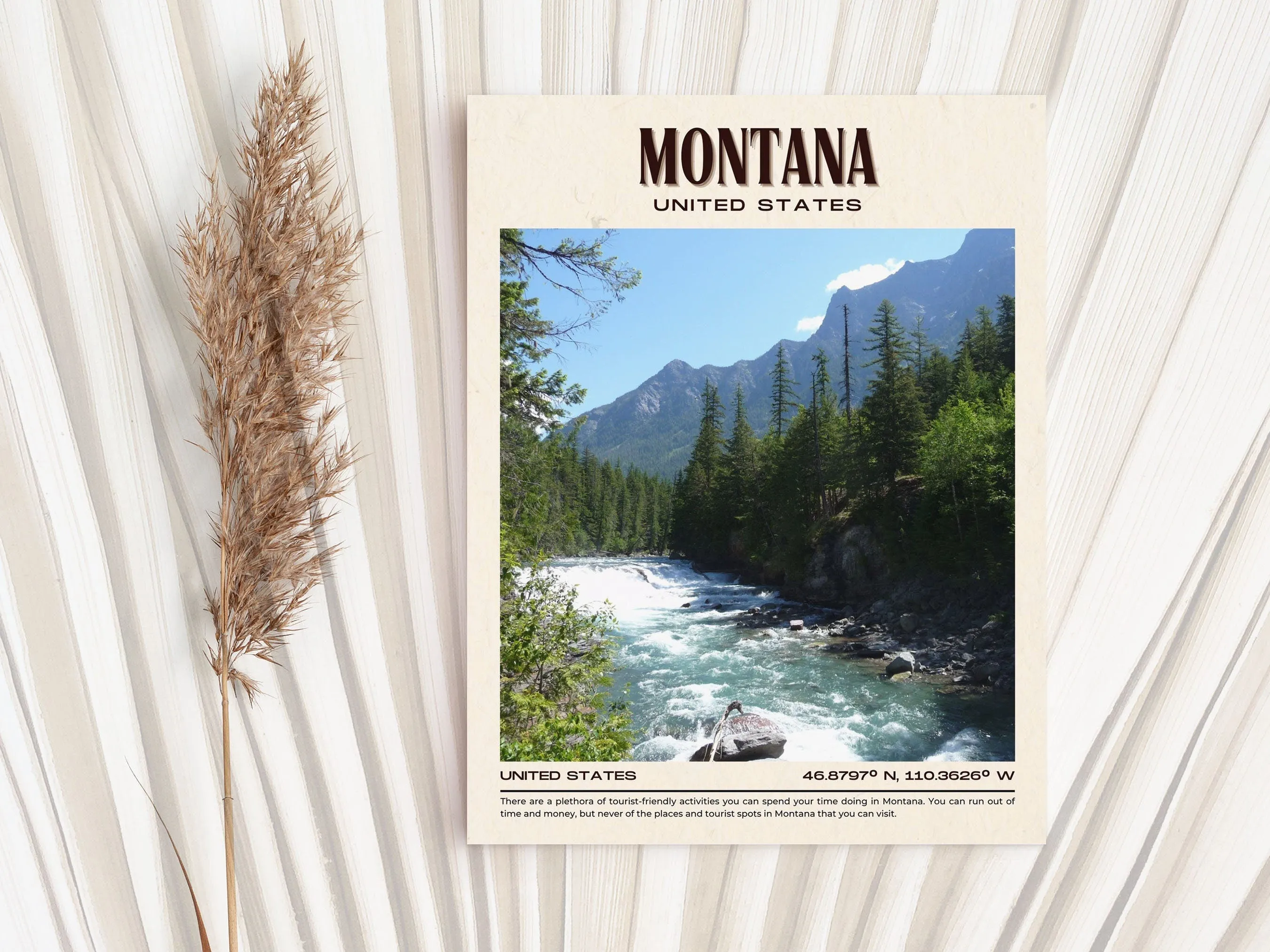 Montana Vintage Wall Art, USA