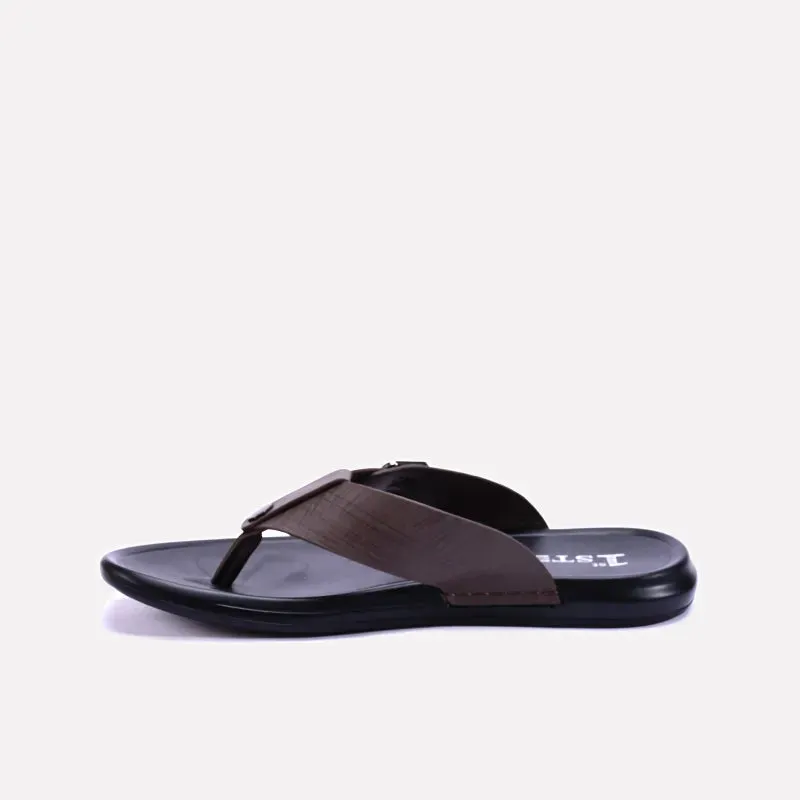 Montgomery Brown Flip Flop Slides 0150875
