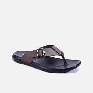 Montgomery Brown Flip Flop Slides 0150875