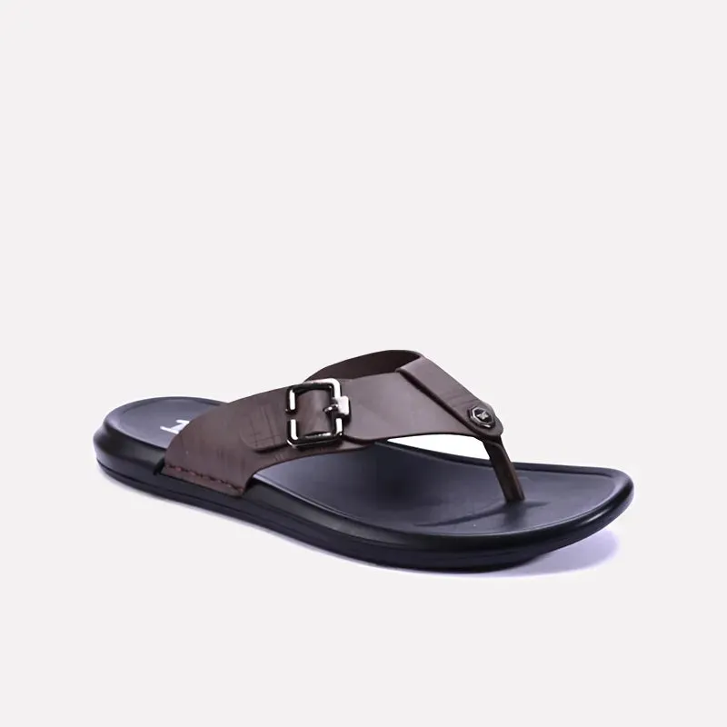 Montgomery Brown Flip Flop Slides 0150875