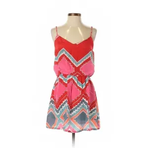 MYNE pink blue red chevron silk casual Dress S