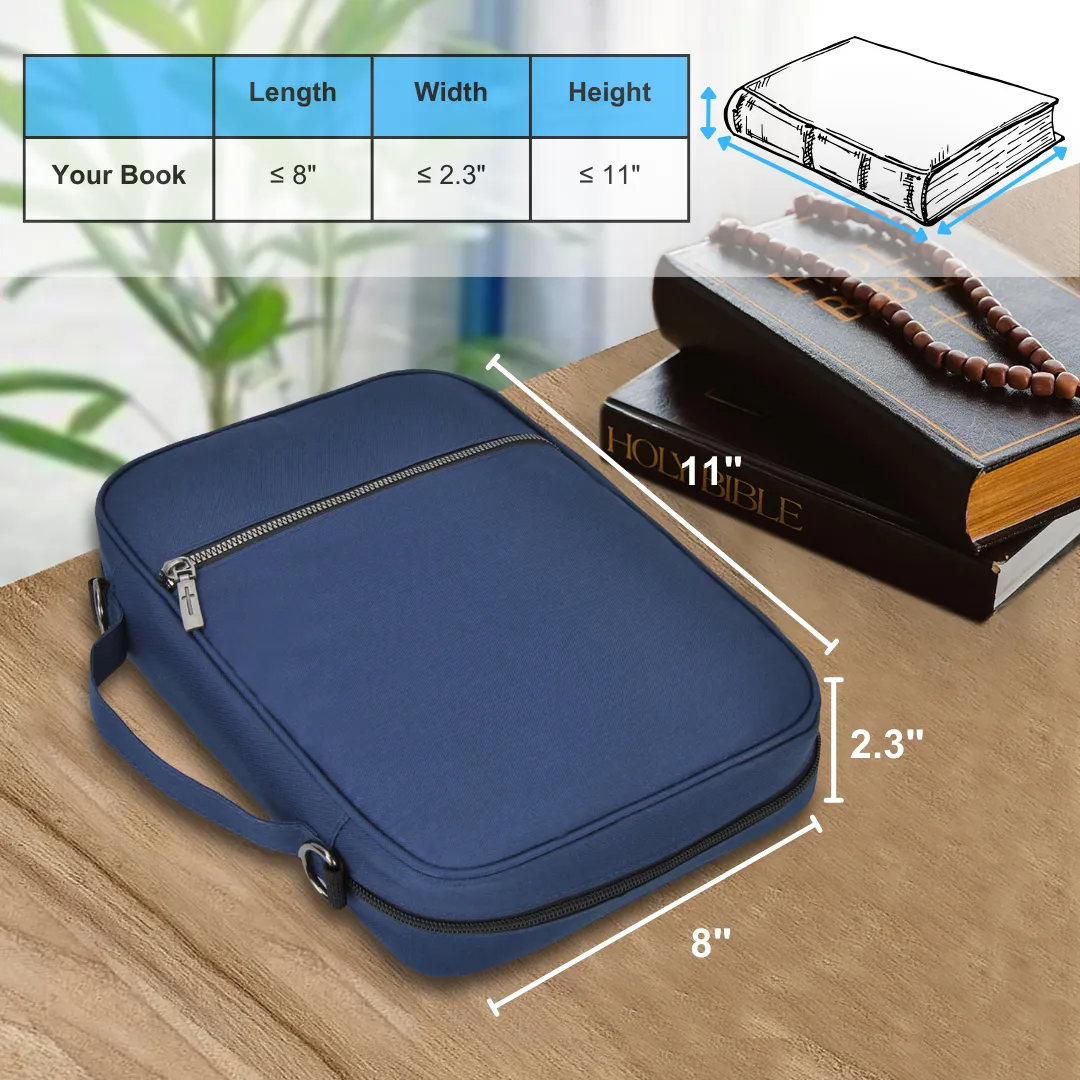 Navy NGIL Canvas Bible Case Cover