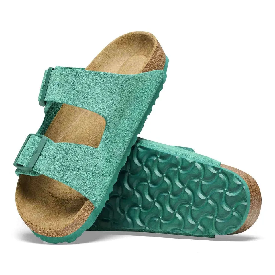 Neo Blue Suede Leather Ease Comfort Slippers with Buckle - Slippers