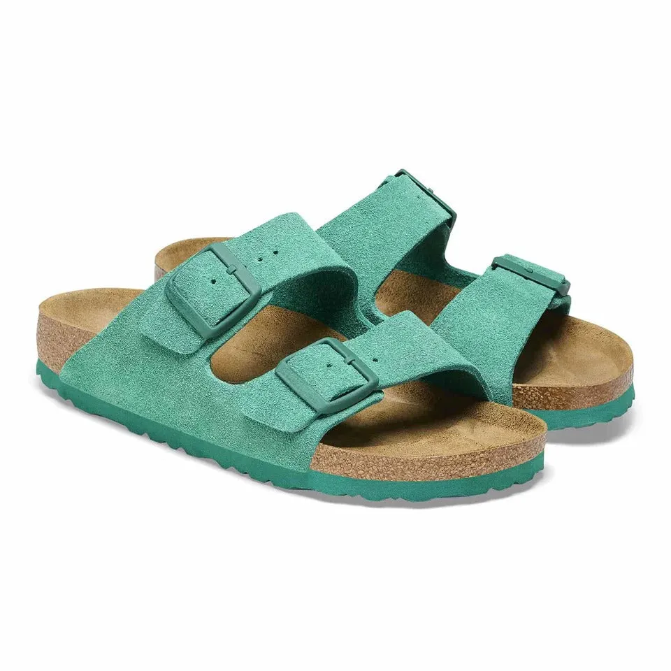 Neo Blue Suede Leather Ease Comfort Slippers with Buckle - Slippers