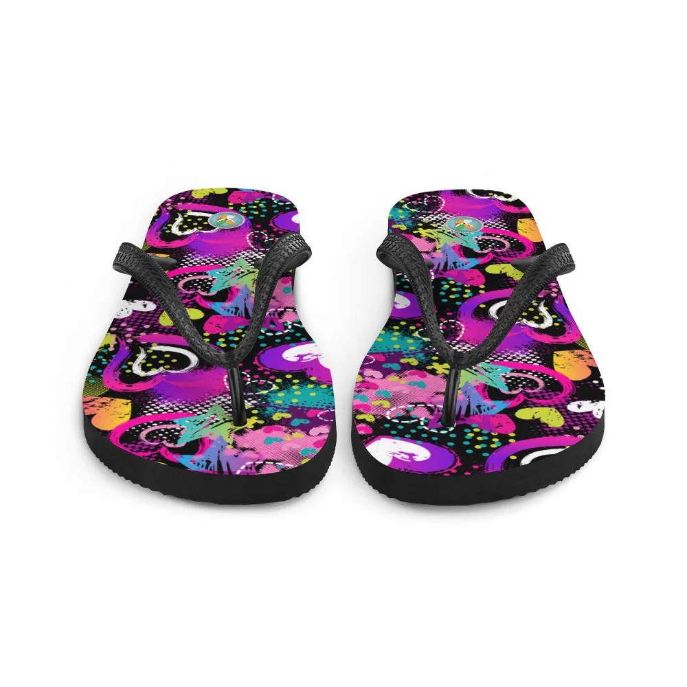 Neon Hearts - Flip-Flops