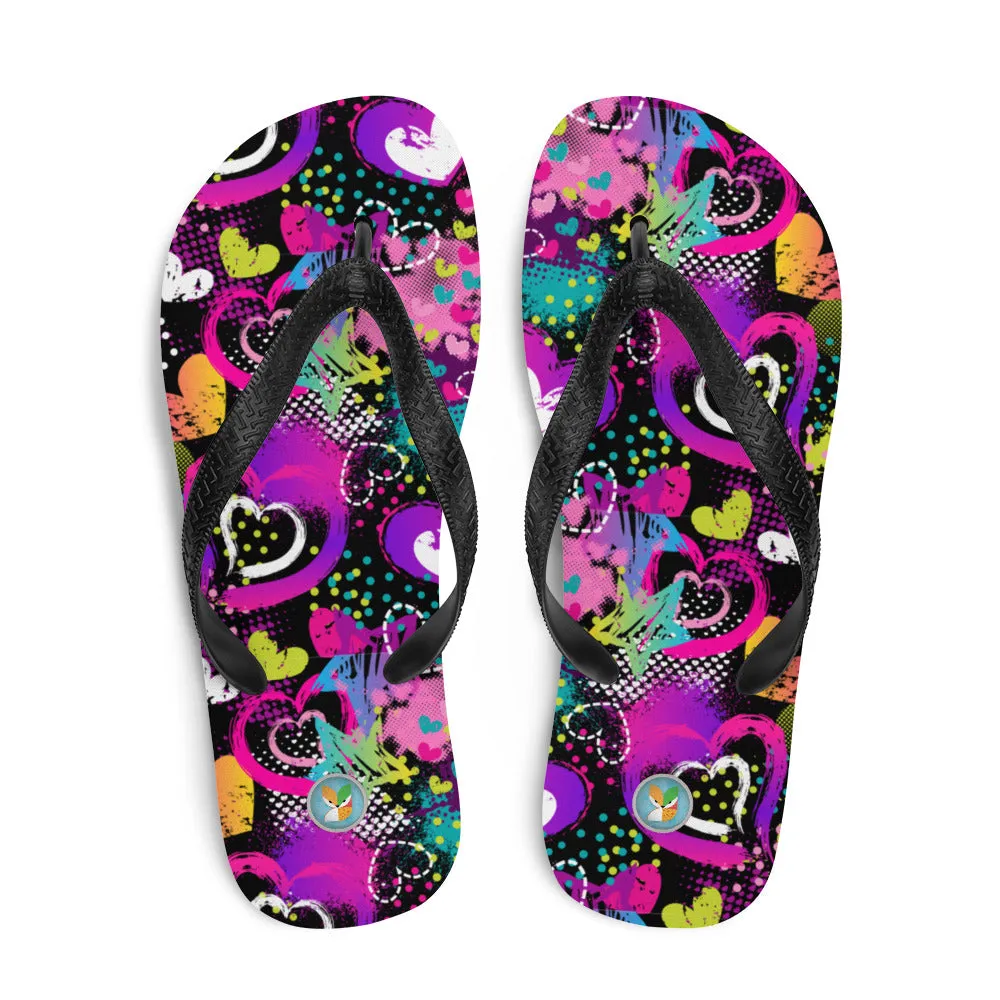 Neon Hearts - Flip-Flops
