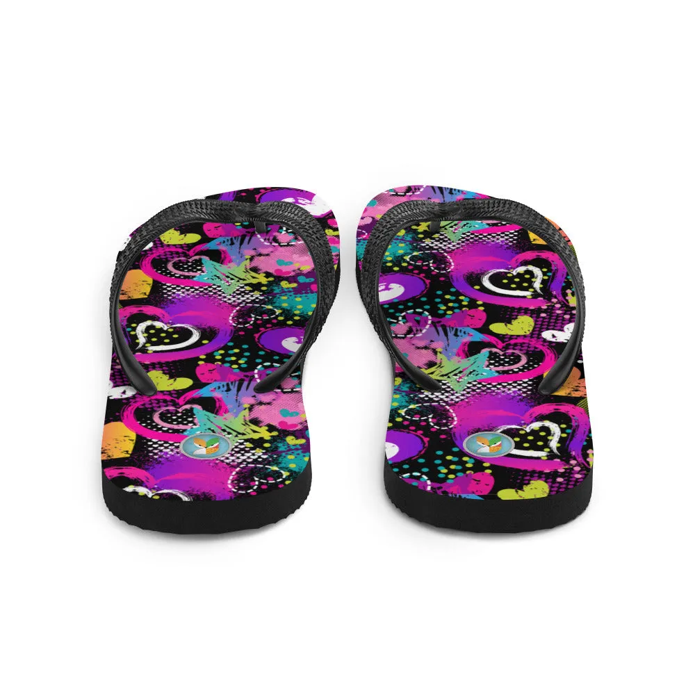 Neon Hearts - Flip-Flops