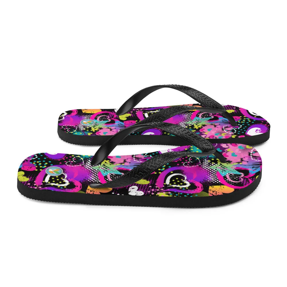 Neon Hearts - Flip-Flops