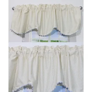 Nest Beige Valances 2 Window Saver Pack Blue White Casual