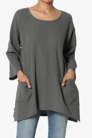 Nesta Gauze Pocket Cover Up Top