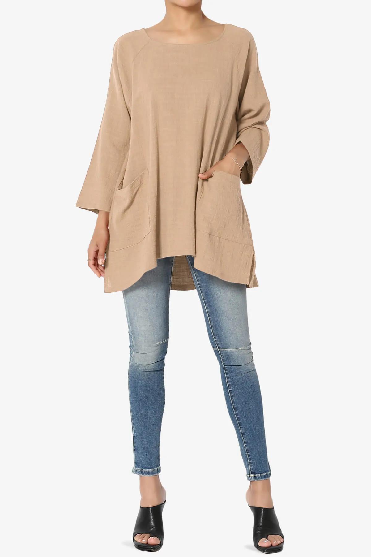 Nesta Gauze Pocket Cover Up Top