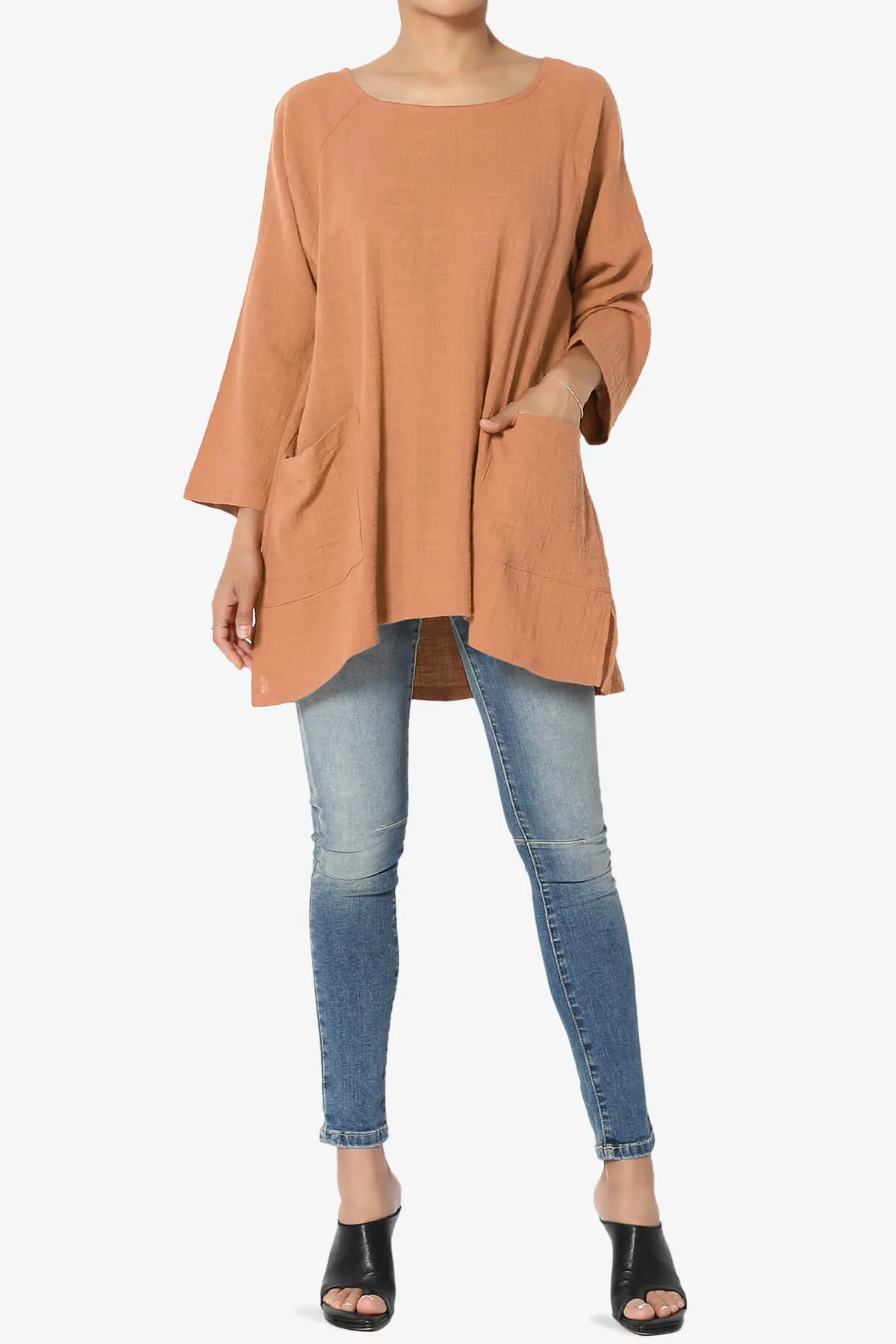Nesta Gauze Pocket Cover Up Top