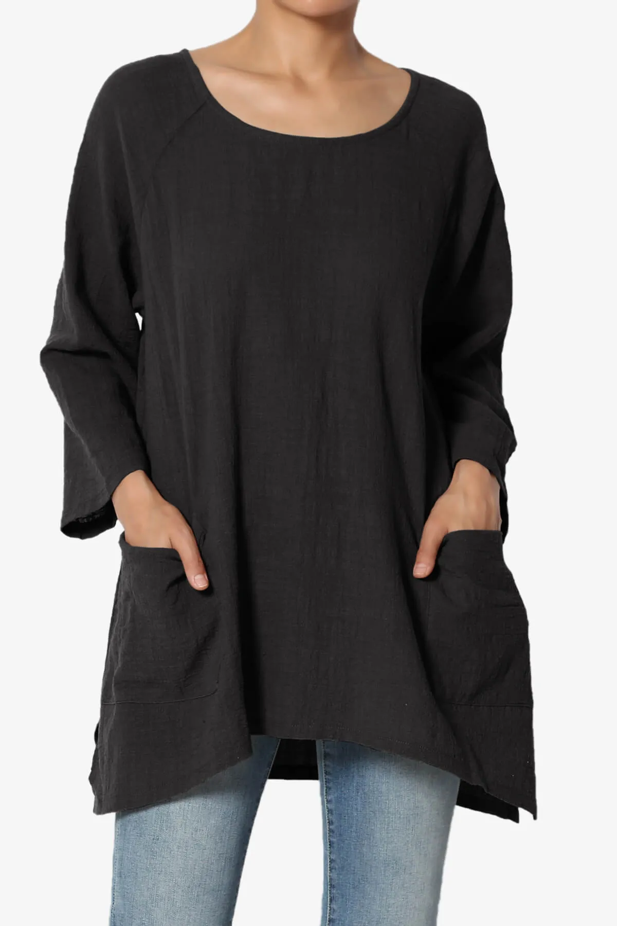 Nesta Gauze Pocket Cover Up Top