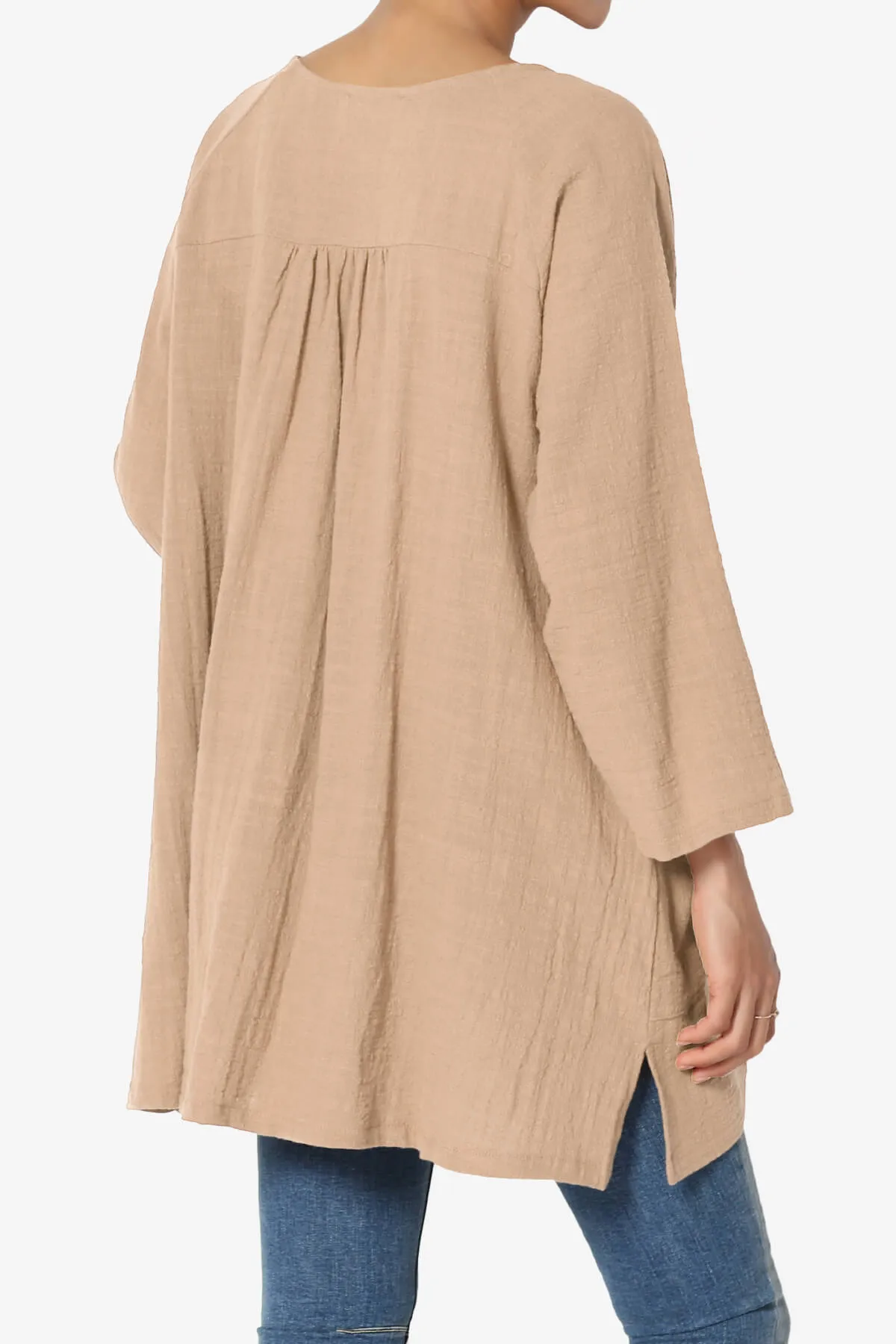 Nesta Gauze Pocket Cover Up Top