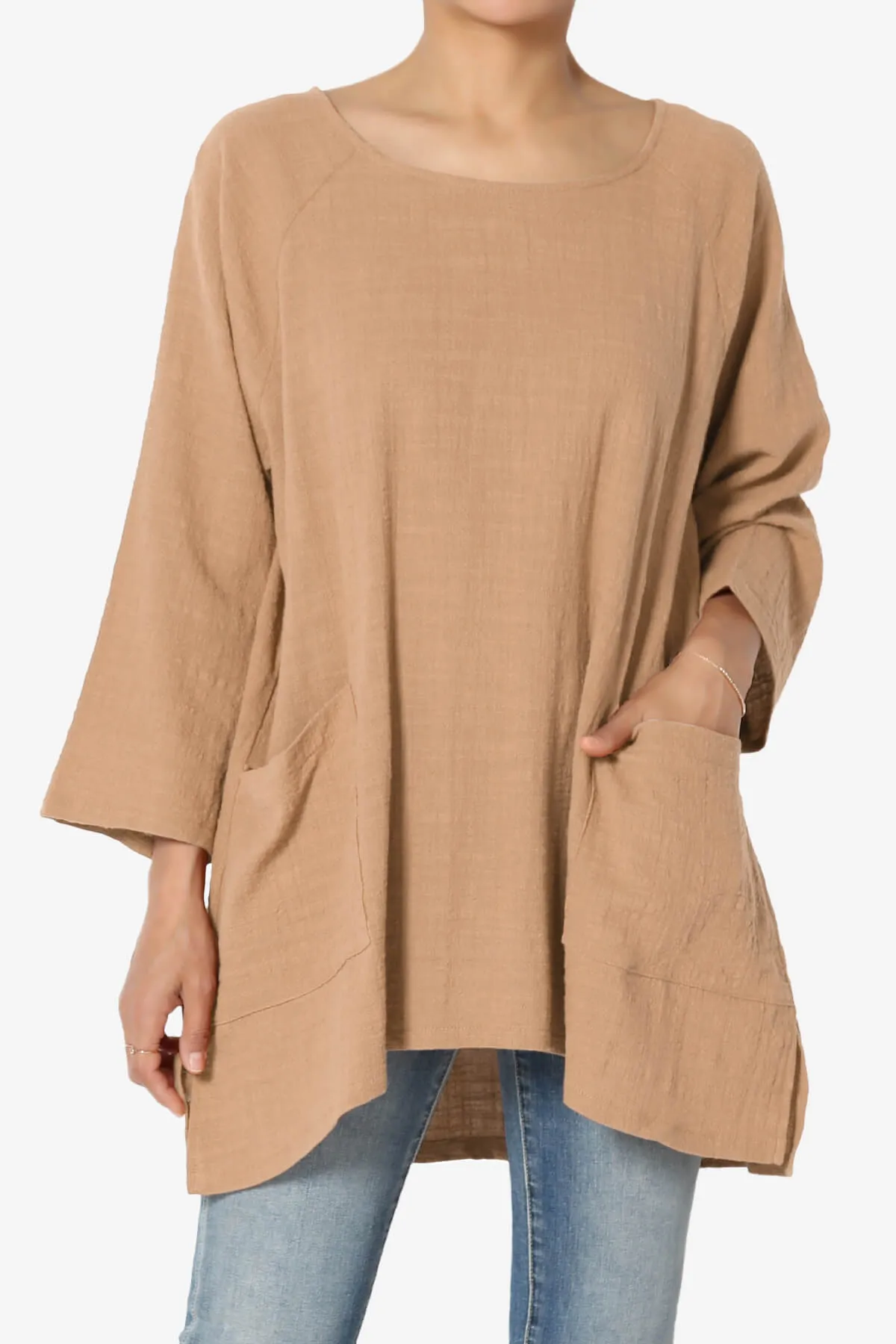 Nesta Gauze Pocket Cover Up Top