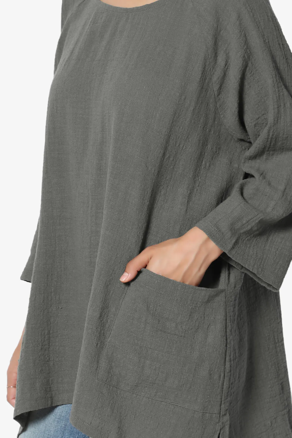 Nesta Gauze Pocket Cover Up Top