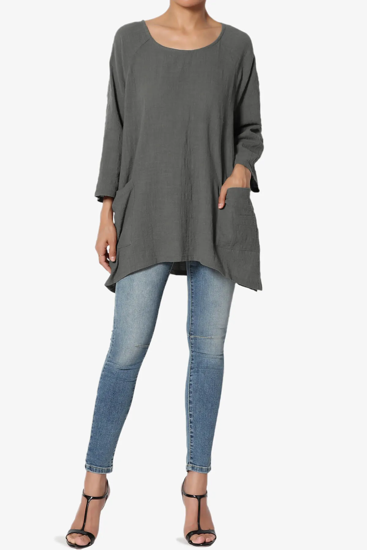 Nesta Gauze Pocket Cover Up Top
