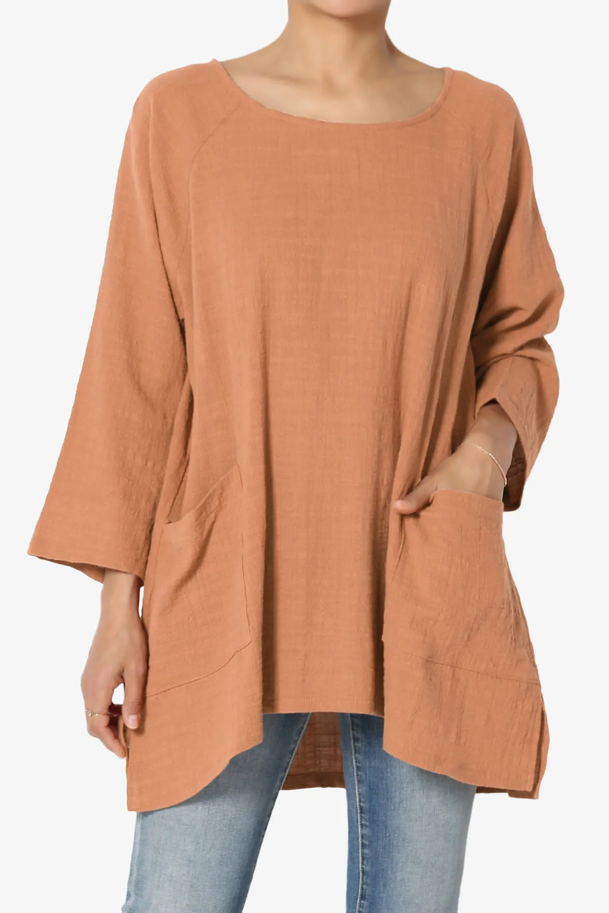 Nesta Gauze Pocket Cover Up Top