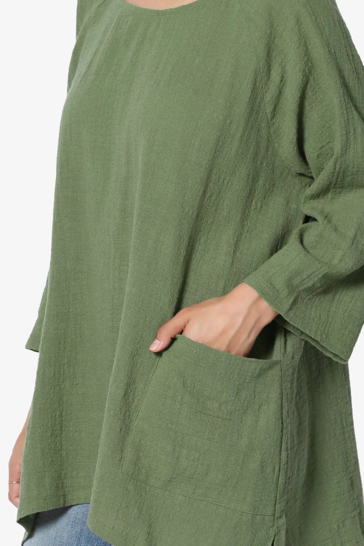 Nesta Gauze Pocket Cover Up Top