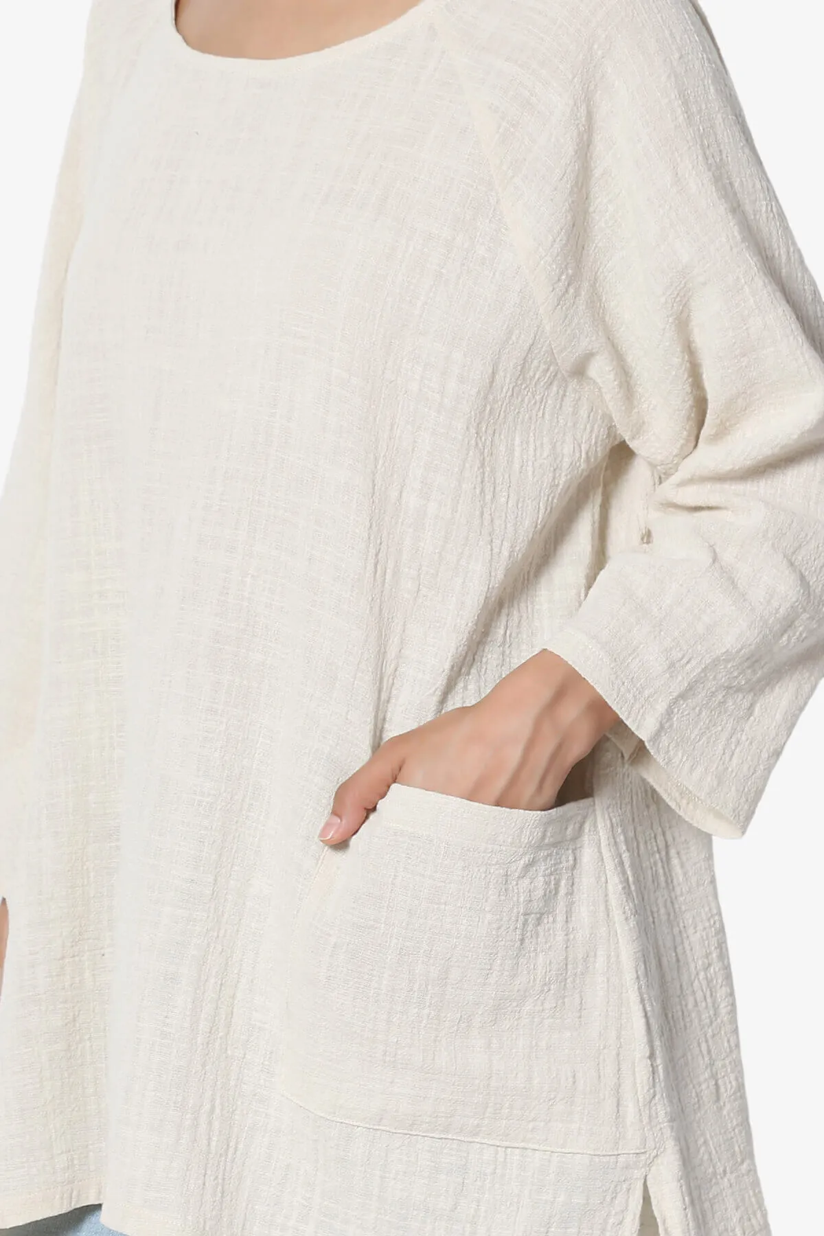 Nesta Gauze Pocket Cover Up Top