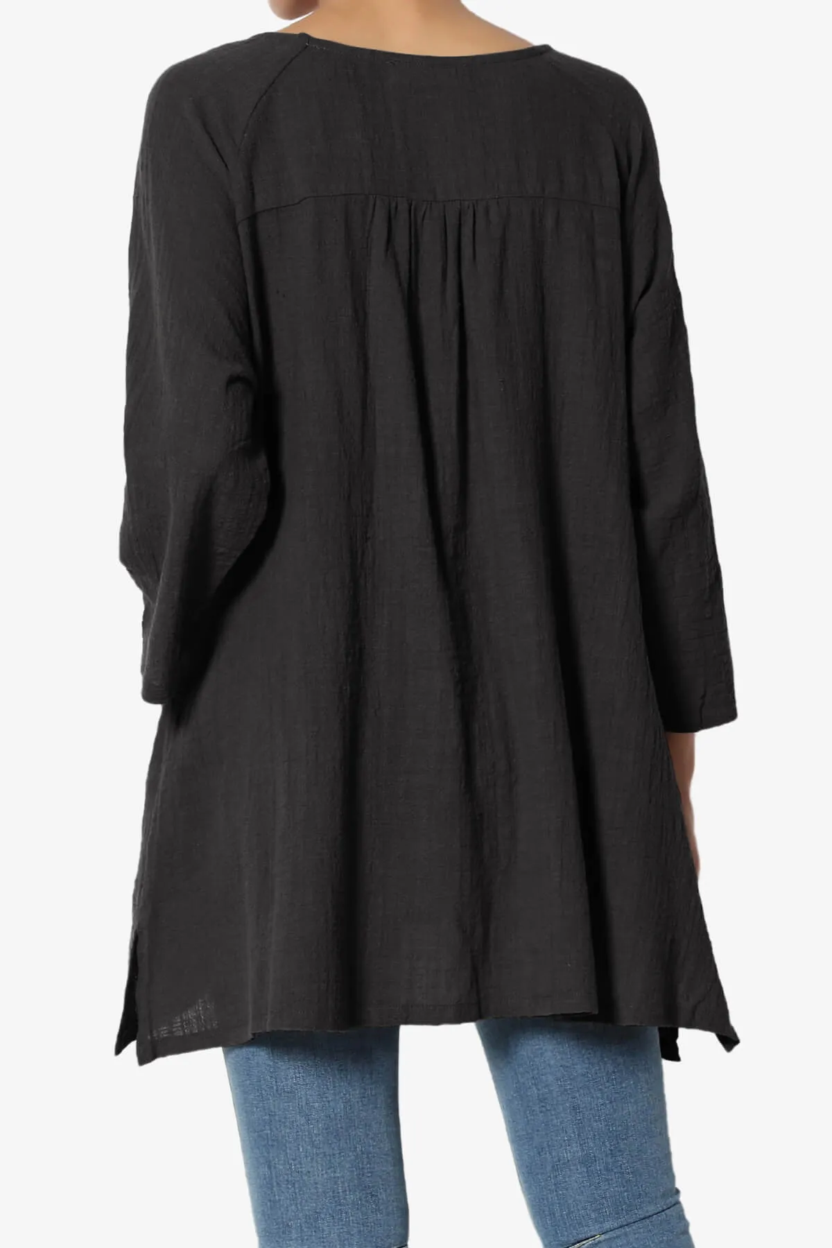 Nesta Gauze Pocket Cover Up Top