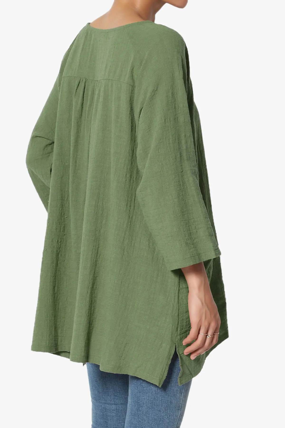 Nesta Gauze Pocket Cover Up Top