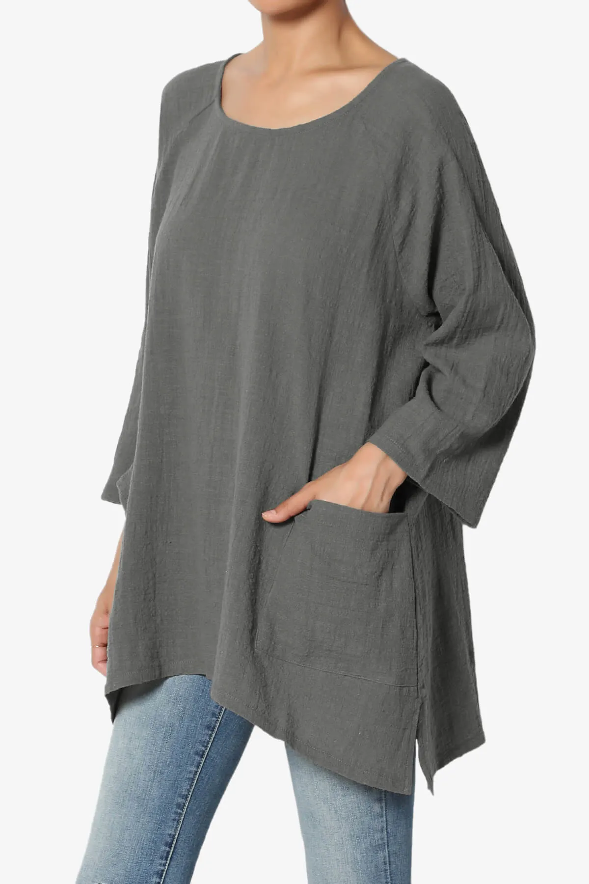 Nesta Gauze Pocket Cover Up Top