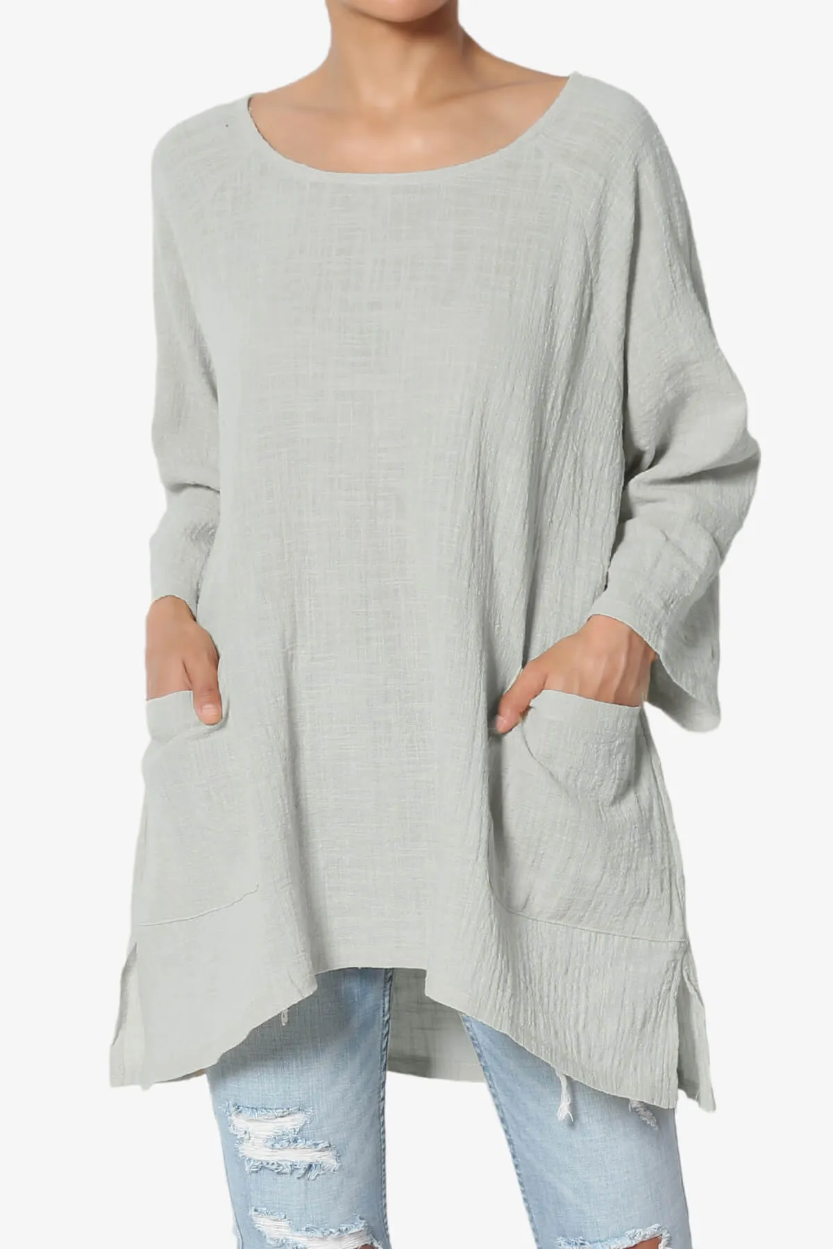 Nesta Gauze Pocket Cover Up Top