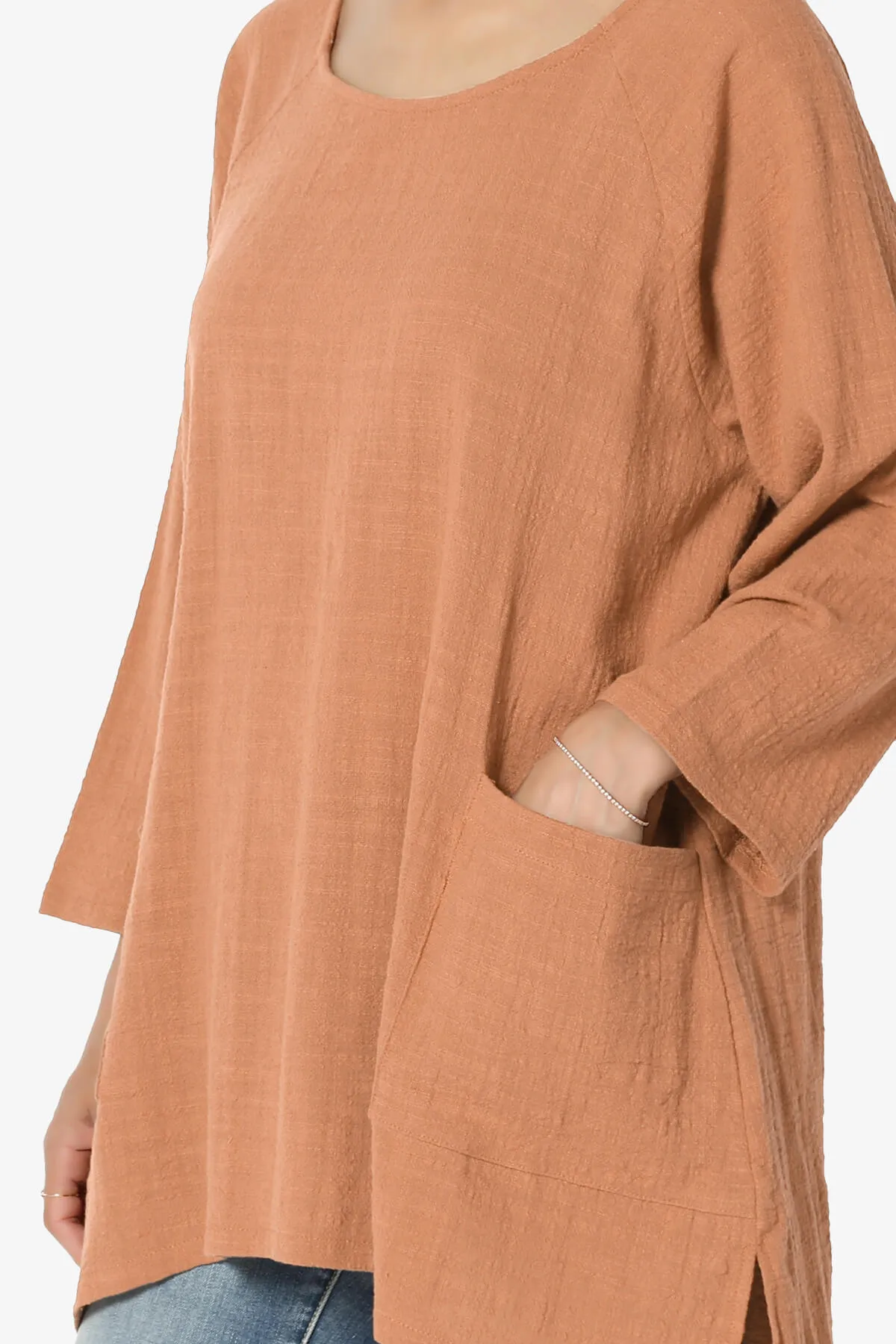 Nesta Gauze Pocket Cover Up Top
