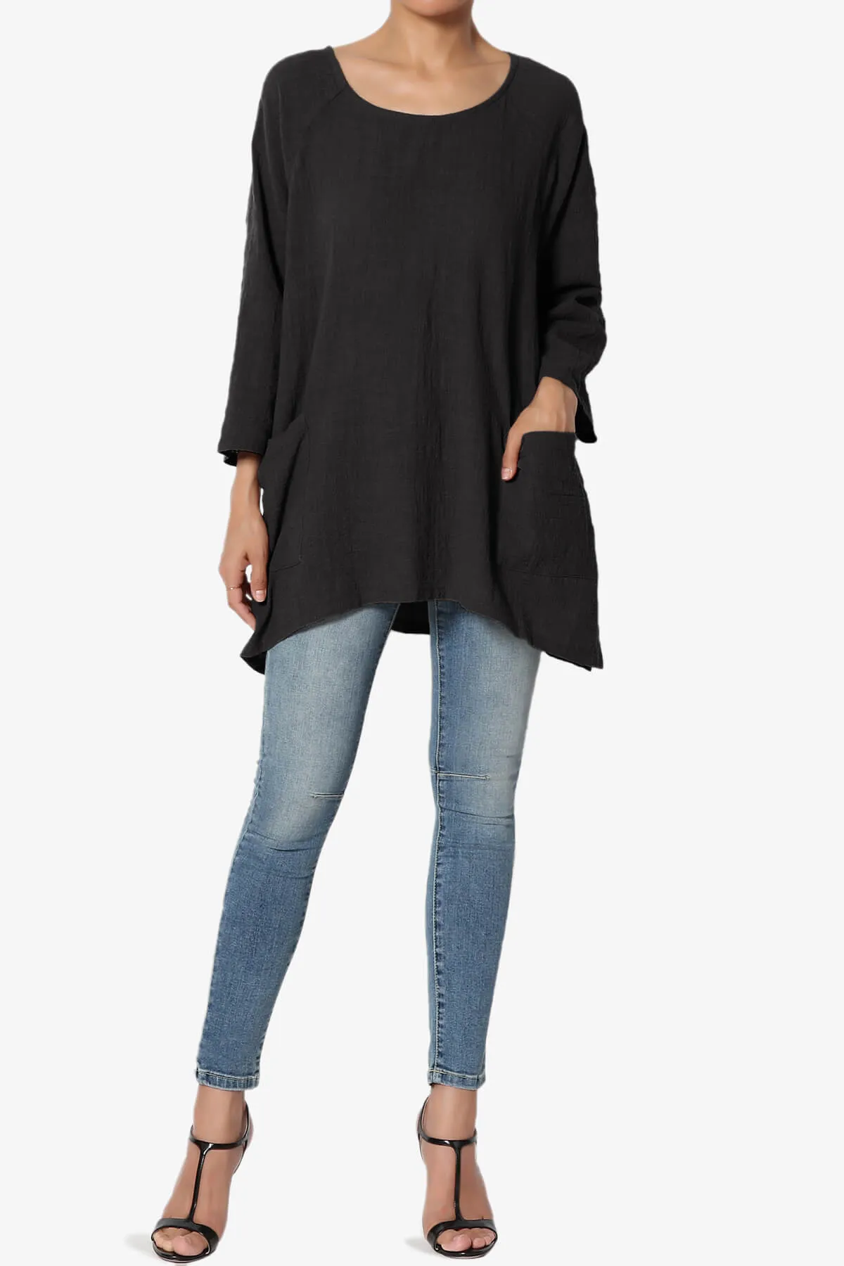 Nesta Gauze Pocket Cover Up Top