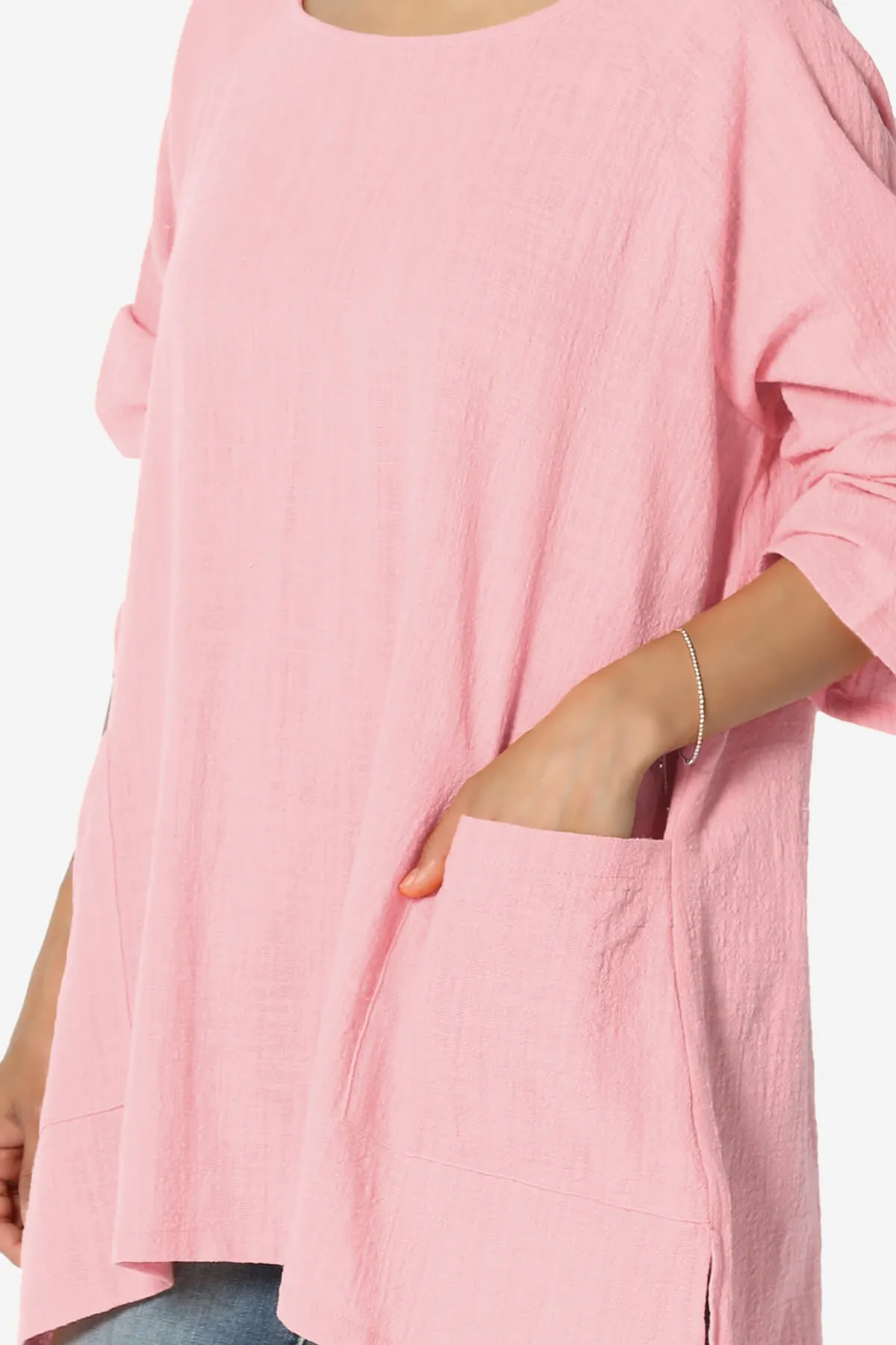 Nesta Gauze Pocket Cover Up Top