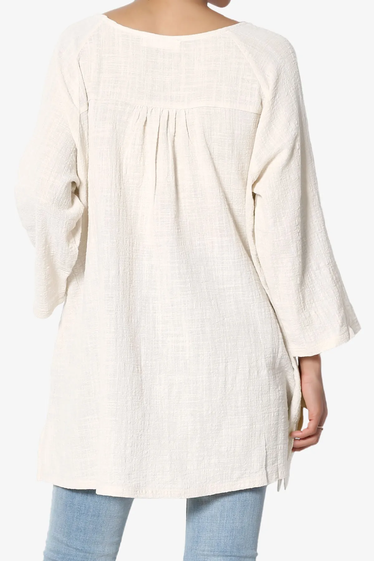 Nesta Gauze Pocket Cover Up Top