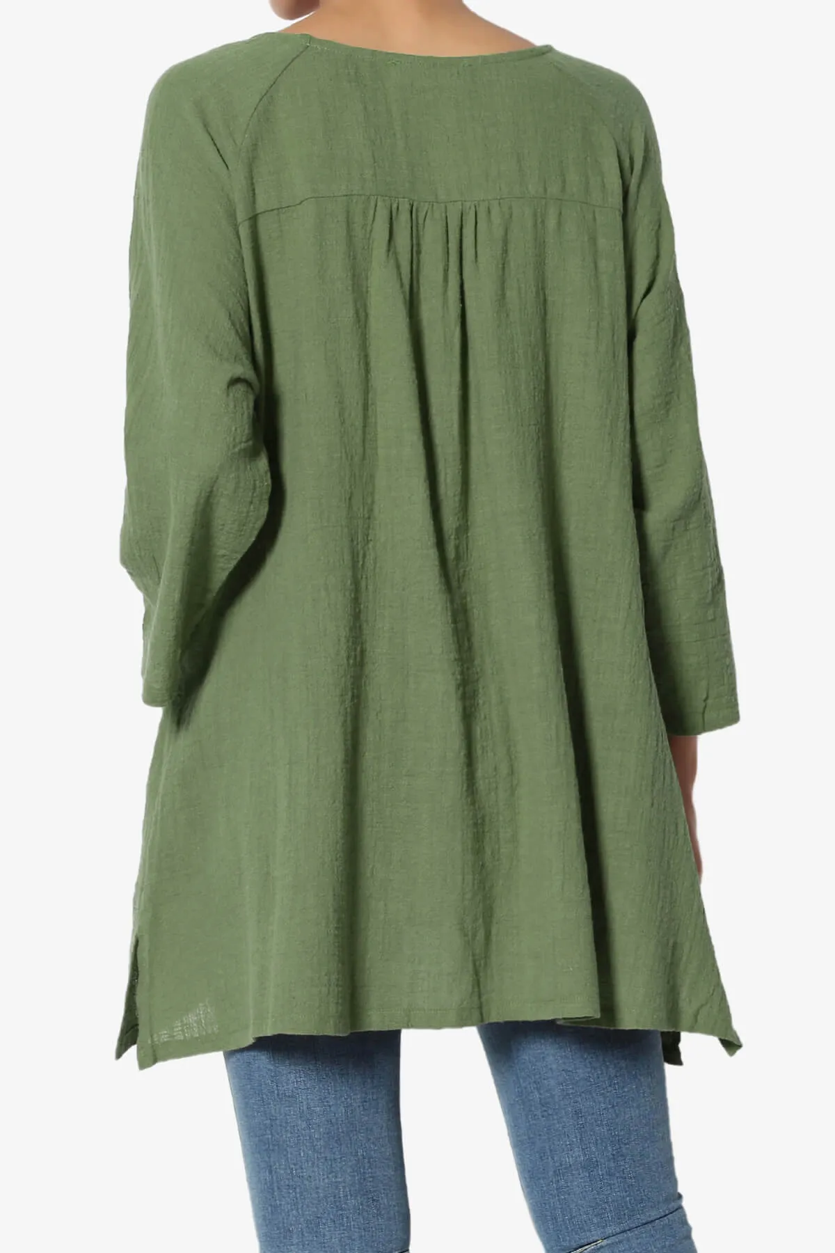 Nesta Gauze Pocket Cover Up Top