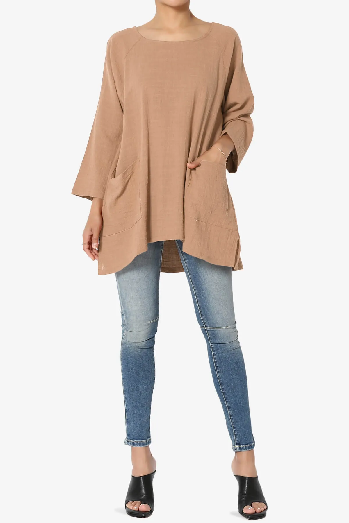 Nesta Gauze Pocket Cover Up Top