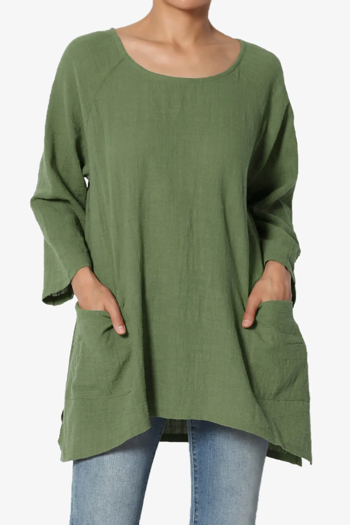 Nesta Gauze Pocket Cover Up Top