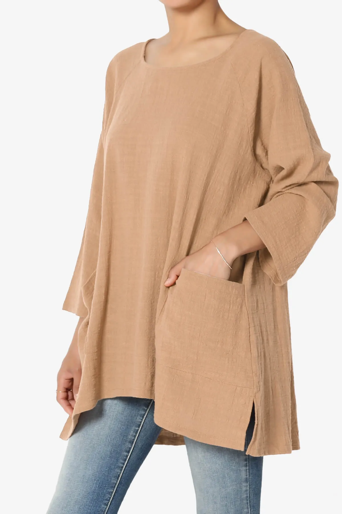 Nesta Gauze Pocket Cover Up Top