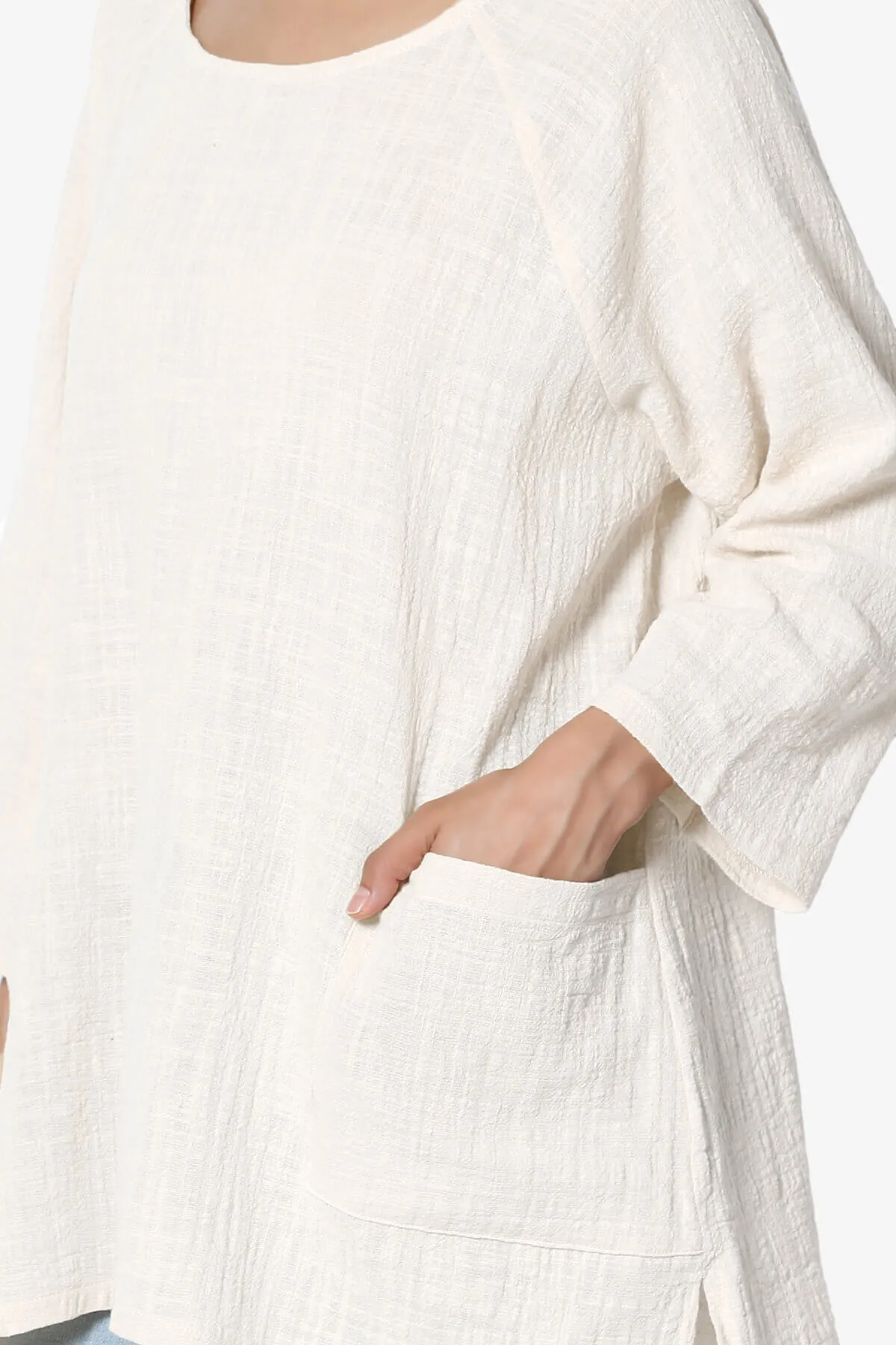 Nesta Gauze Pocket Cover Up Top
