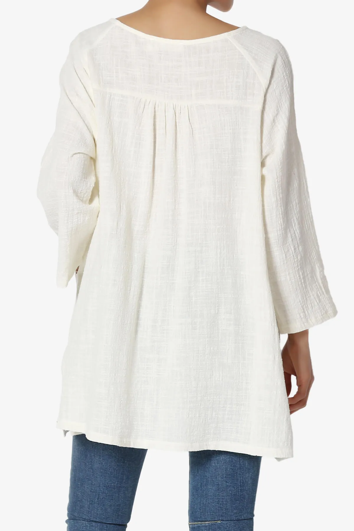 Nesta Gauze Pocket Cover Up Top