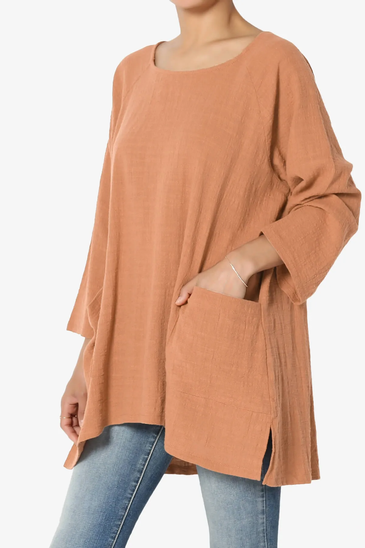 Nesta Gauze Pocket Cover Up Top