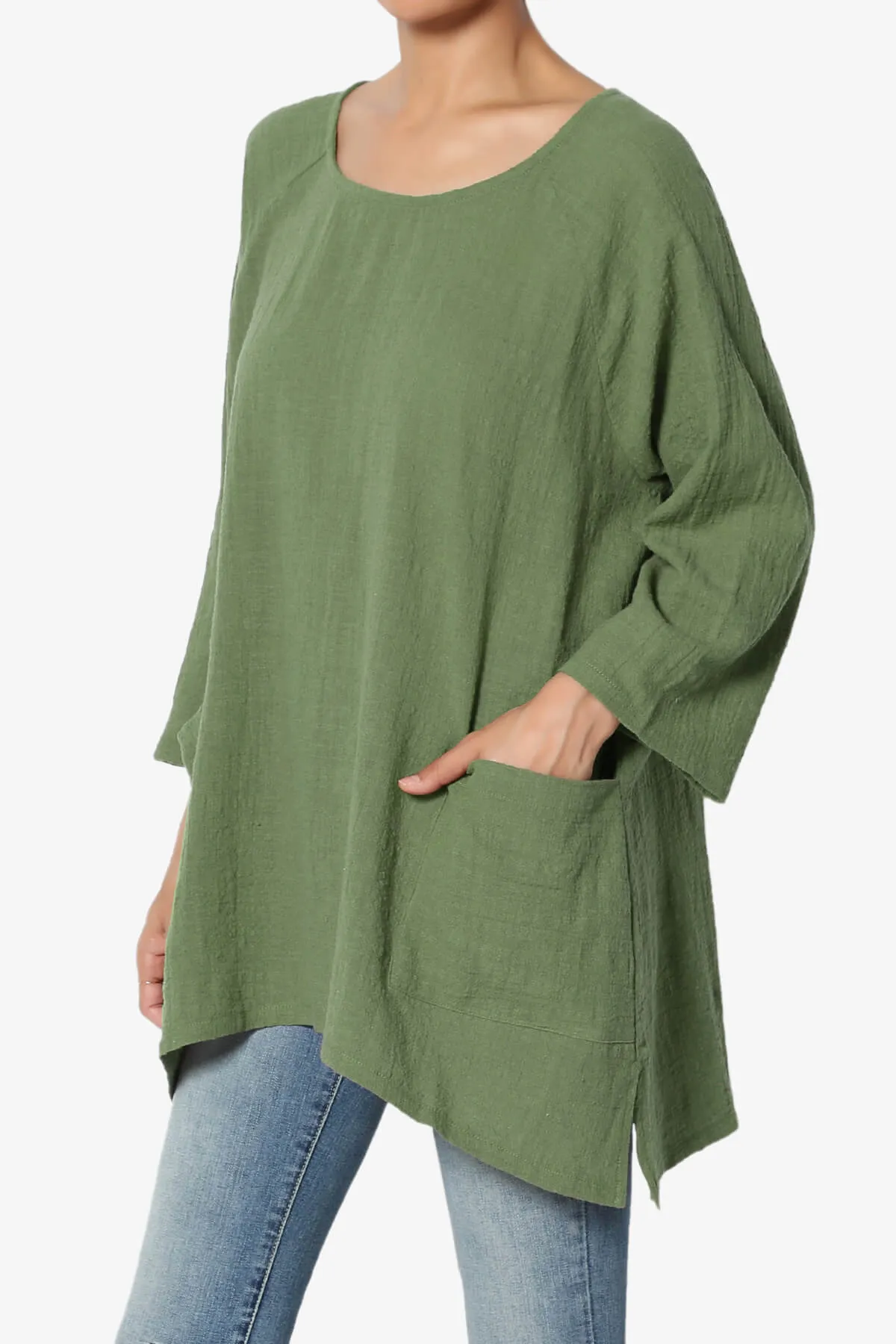 Nesta Gauze Pocket Cover Up Top