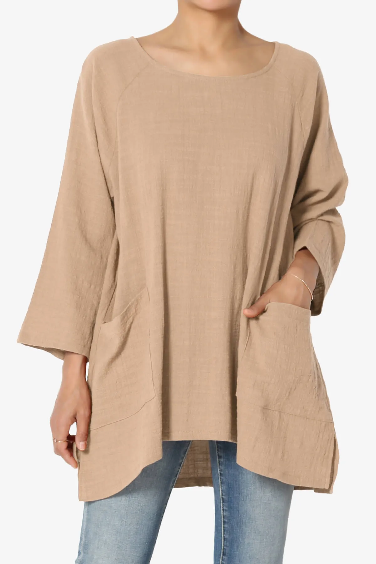 Nesta Gauze Pocket Cover Up Top