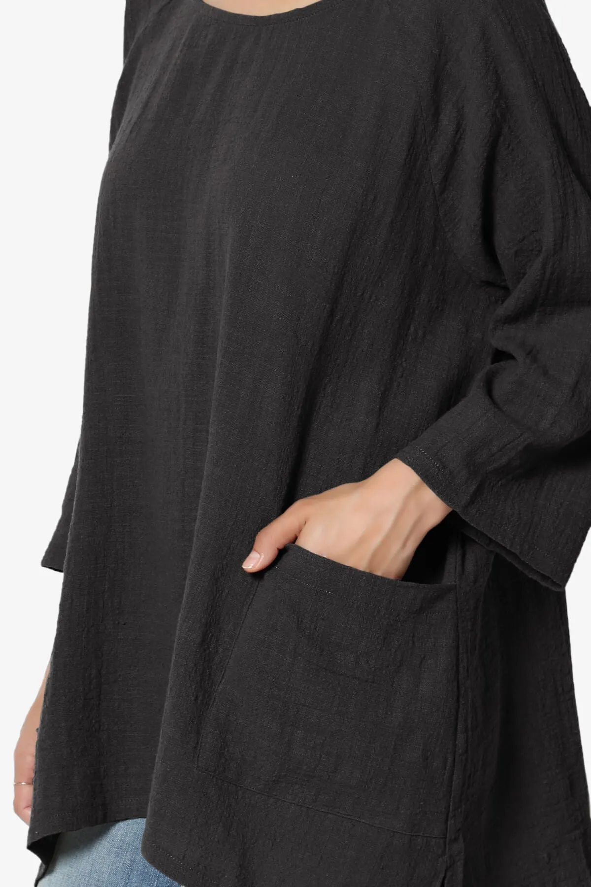 Nesta Gauze Pocket Cover Up Top
