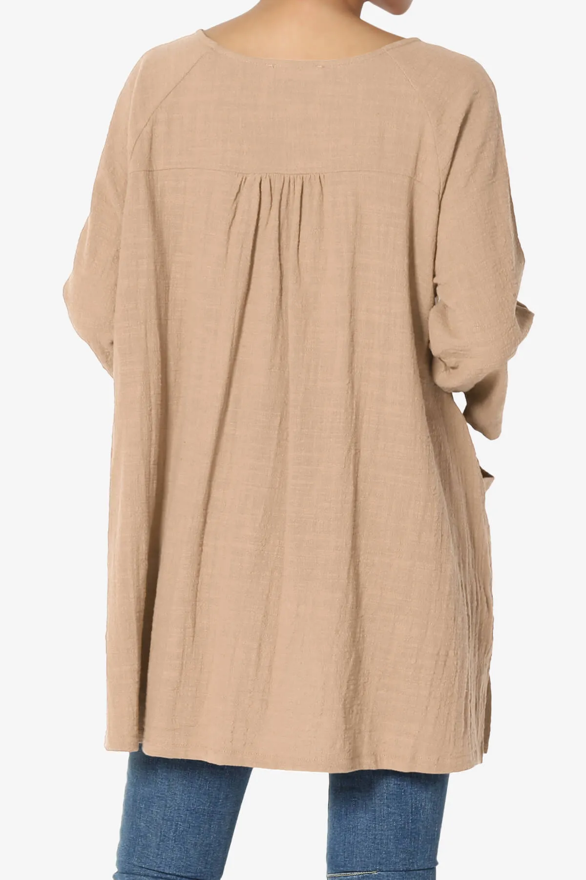 Nesta Gauze Pocket Cover Up Top