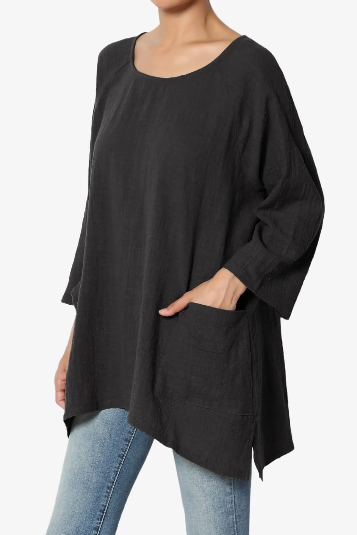 Nesta Gauze Pocket Cover Up Top