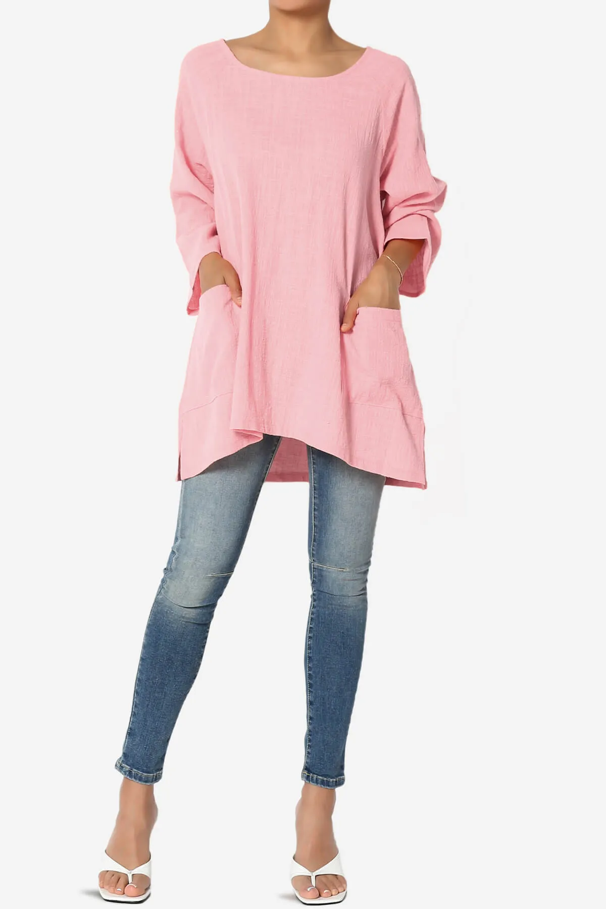 Nesta Gauze Pocket Cover Up Top