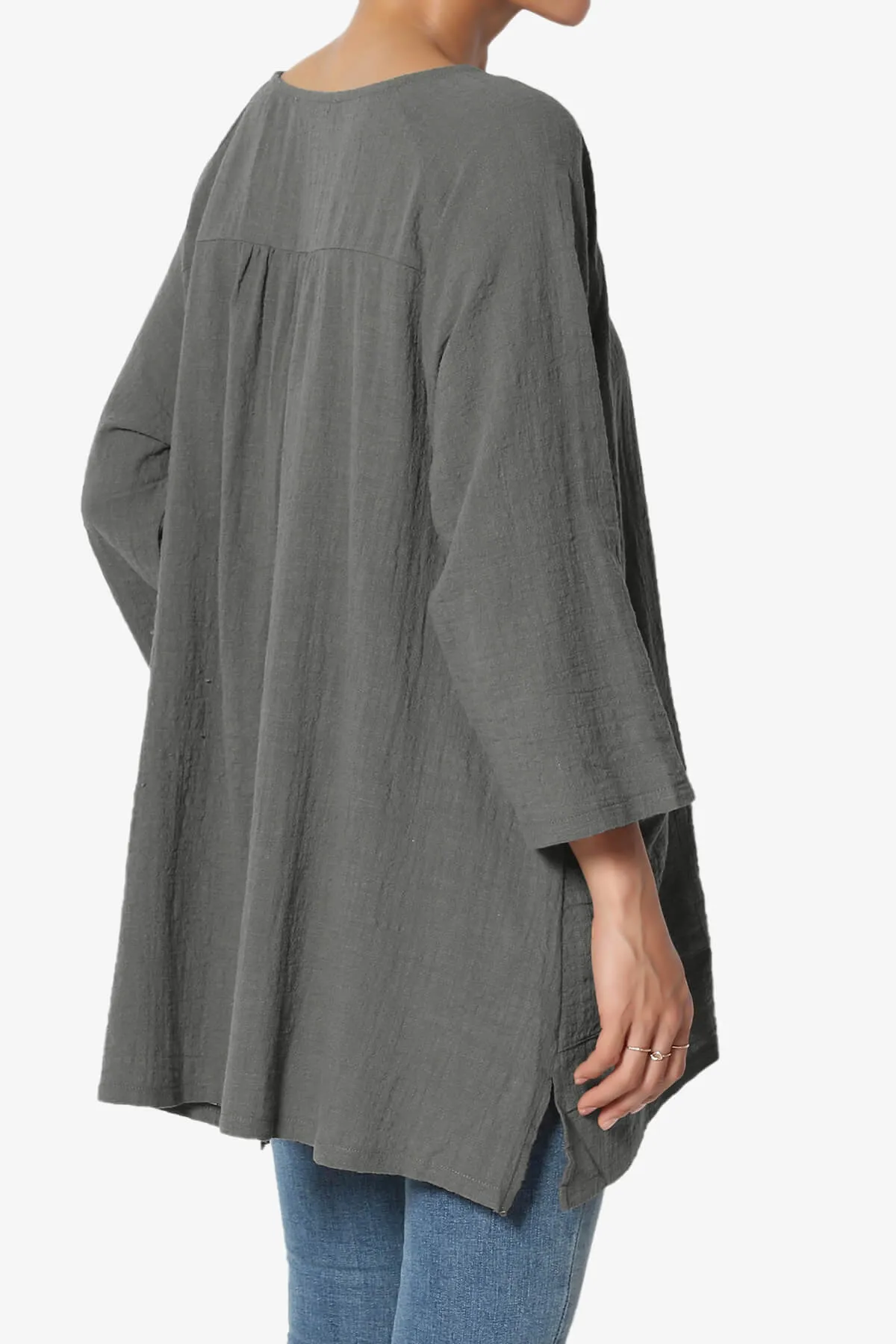 Nesta Gauze Pocket Cover Up Top